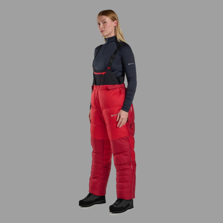 APEX 8000 DOWN SALOPETTES-ADRENALINE RED-S unisex kalhoty červené
