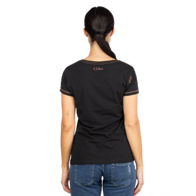 GANDIA GIRLS TALK CHALK-BLACK-34 dámské tričko černé