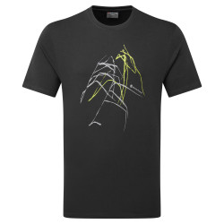 ABSTRACT MOUNTAIN T-SHIRT-MIDNIGHT GREY-XL pánské triko tmavě šedé