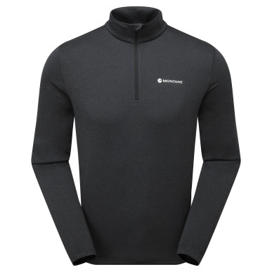 DART ZIP NECK-BLACK-XS pánské triko dlouhý ruk. černé