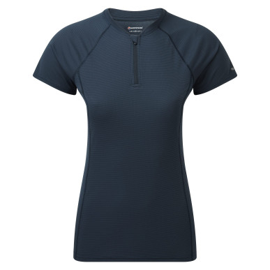 FEM DART NANO ZIP T-SHIRT-ECLIPSE BLUE-UK14/L dámské triko modré