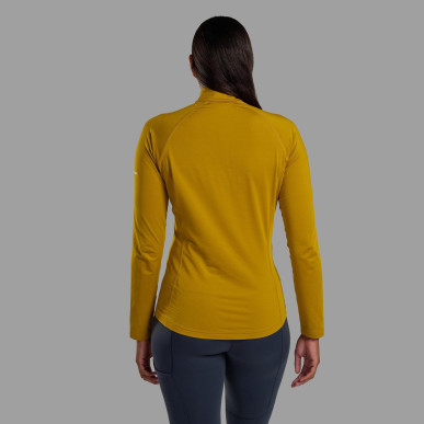 FEM DART XT ZIP NECK-GINKGO GOLD-UK18/XXL dámské triko dlouhý ruk. žluté