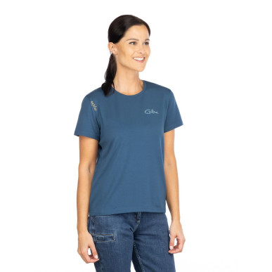 ISEO FLORAL LOGO-DARK BLUE-32 dámské tričko tmavě modré