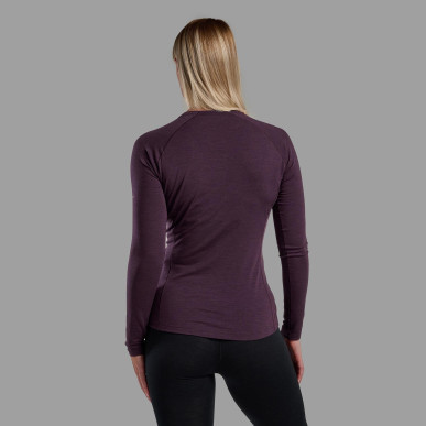 FEM MALLI LONG SLEEVE T SHIRT-MULBERRY-UK8/XS dámské triko hnědofialové