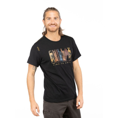 CHILLAZ TIME TO CHILL-BLACK-XS pánské tričko černé