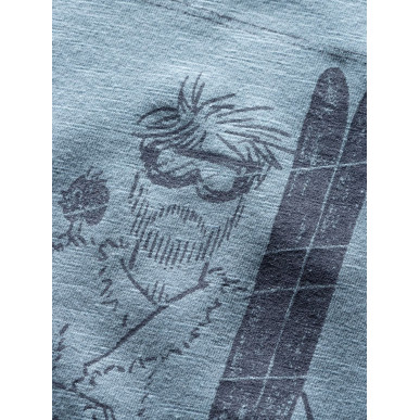 HOMO MONS SPORTIVUS-GREYBLUE-XS pánské tričko šedomodré