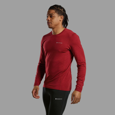 MALLI LONG SLEEVE T SHIRT-DARK MAPLE-XL pánské triko tmavě červené