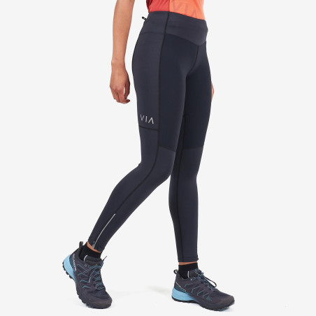 FEM THERMAL TRAIL TIGHTS-BLACK-UK8/XS dámské elastické kalhoty černé