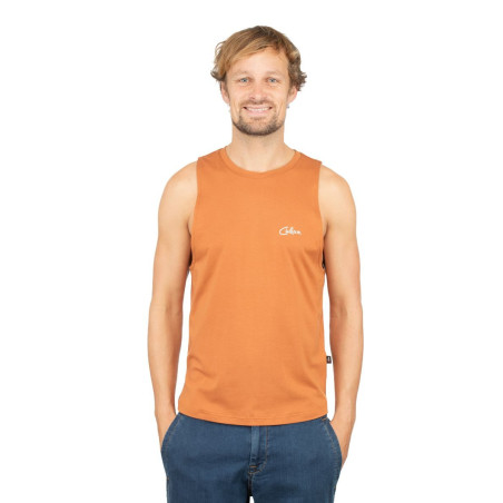 VILS SPOTTER-ORANGE BROWN-XXL pánské tílko hnědo oranžové