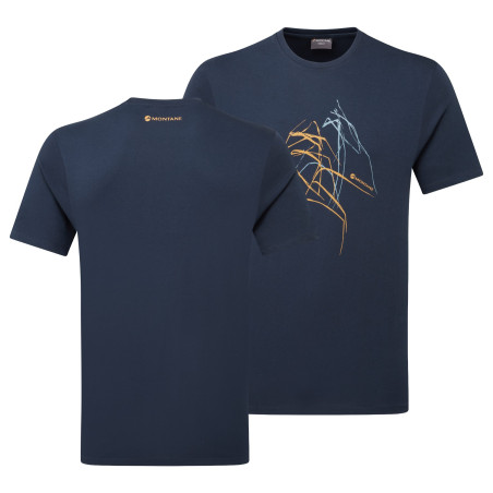 ABSTRACT MOUNTAIN T-SHIRT-ECLIPSE BLUE-L pánské triko modré