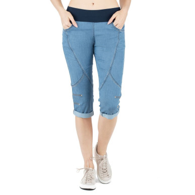 FUJI 3.0-DENIM LIGHT BLUE-36 dámské 3/4 kalhoty světle modré denim