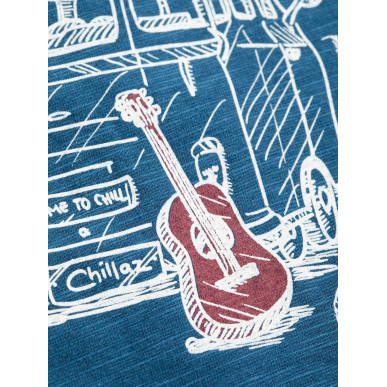 OUT IN NATURE-DARK BLUE-M pánské tričko tmavě modré