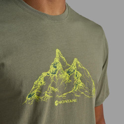 DUAL MOUNTAIN T-SHIRT-CAPER-S pánské tričko olivové