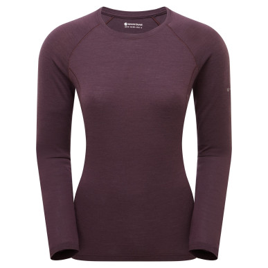 FEM MALLI LONG SLEEVE T SHIRT-MULBERRY-UK10/S dámské triko hnědofialové