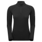 FEM MALLI LS ZIP T SHIRT-BLACK-UK10/S dámské triko černé