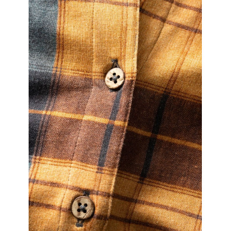 SIMILAUN 2.0-OCHRE GREYBLUE-44 dámská košile okrovo šedomodrá