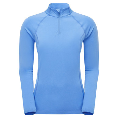 FEM DART XT ZIP NECK-CORNFLOWER-UK18/XXL dámské triko dlouhý ruk. modré