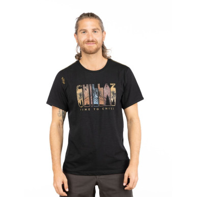 CHILLAZ TIME TO CHILL-BLACK-L pánské tričko černé