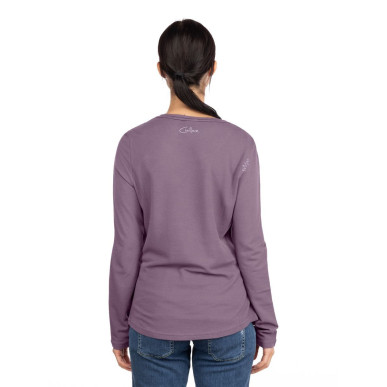 DALMATIEN ORNAMENT-DARK VIOLET-36 dámské tričko s dlouhým rukávem tmavě fialové