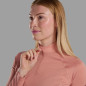 FEM DART ZIP NECK-PINK CLAY-UK10/S dámské triko dlouhý ruk. růžové