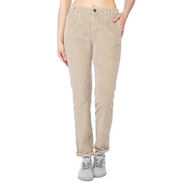 MAGDALENA-DARK SAND-34 dámské kalhoty tmavě pískové