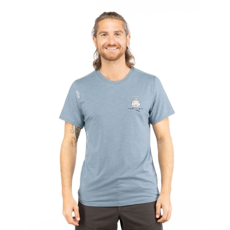 E CIAO-GREYBLUE-XXL pánské tričko šedomodré