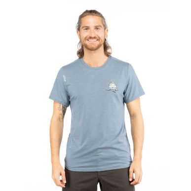 E CIAO-GREYBLUE-XXL pánské tričko šedomodré