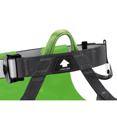 CANYON CLUB sedací úvazek PETZL se zelenou vložkou