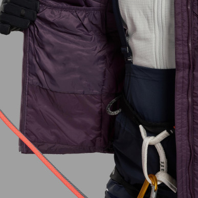 FEM FORTES XT HOODIE-MULBERRY-UK8/XS dámská bunda hnědofialová