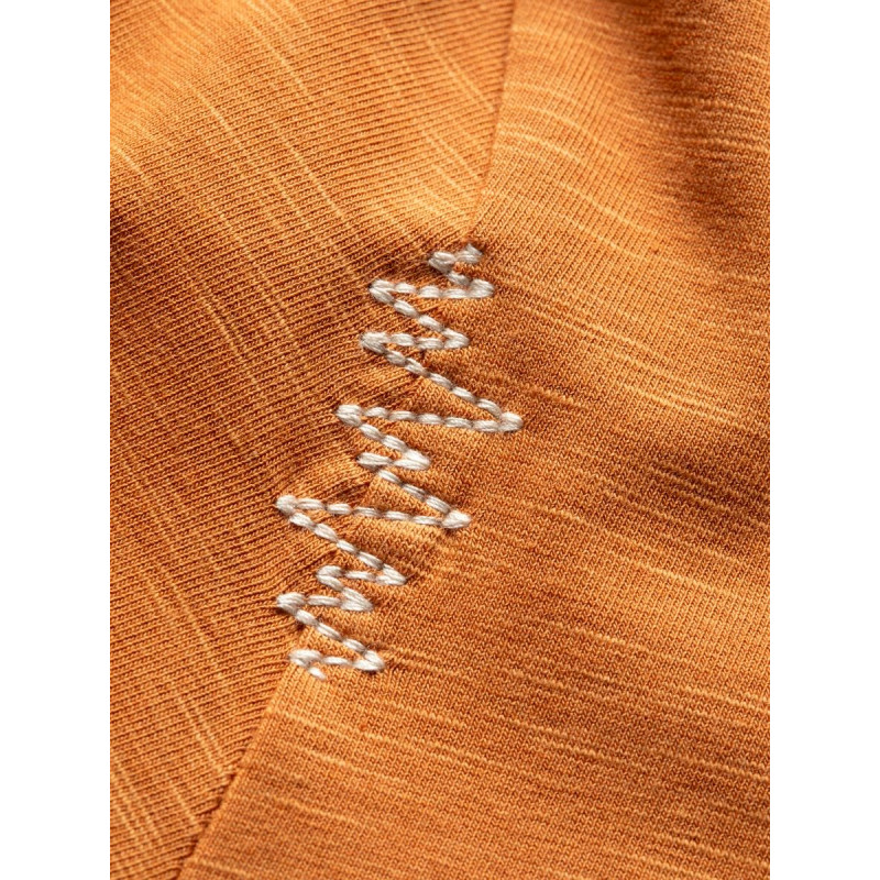 TYROLEAN TRIP-ORANGE BROWN-L pánské tričko oranžovo hnědé TYROLEAN TRIP-ORANGE BROWN-L pánské tričko oranžovo hnědé