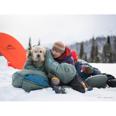 QUESTAR 0F/-18C Regular Balsam péřový spacák šedozelený