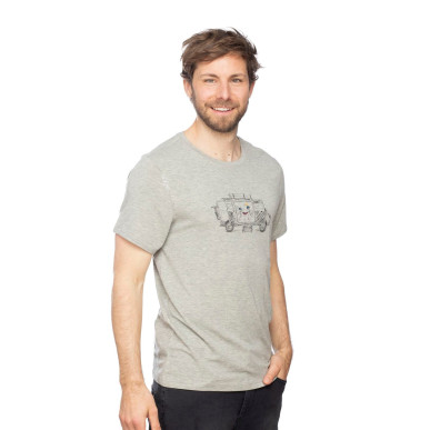 VAN LIFE-BEIGE MELANGE-XL pánské tričko béžové