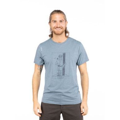 HOMO MONS SPORTIVUS-GREYBLUE-XXL pánské tričko šedomodré
