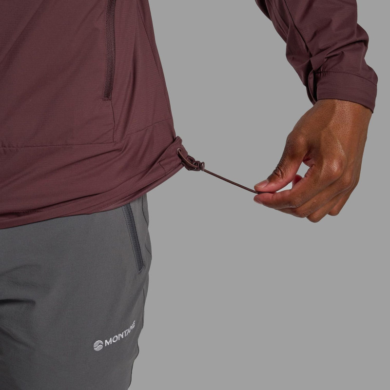 FEATHERLITE HOODIE-DARK GARNET-L pánská bunda hnědofialová