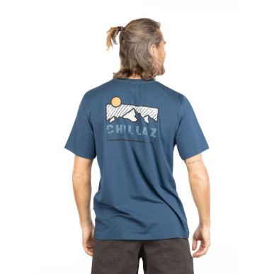 MOUNTAIN LOGO-DARK BLUE-XL pánské tričko tmavě modré