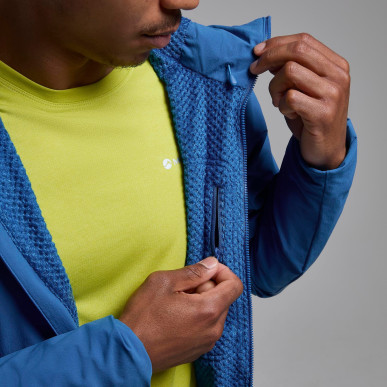 KHAMSIN HOODIE-NEPTUNE BLUE-M pánská bunda modrá