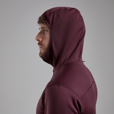 FURY LITE HOODIE-DARK GARNET-XL pánská mikina hnědofialová