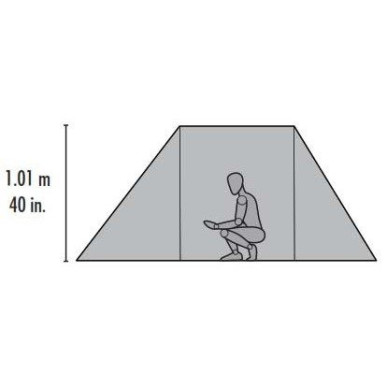 TINDHEIM 2 stan zelený pro 2 osoby