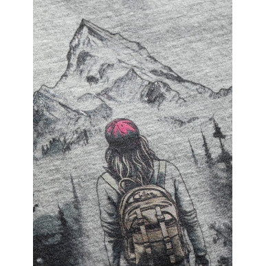 SAILE MOUNTAIN PARADISE-GREY MELANGE-34 dámské tričko šedé