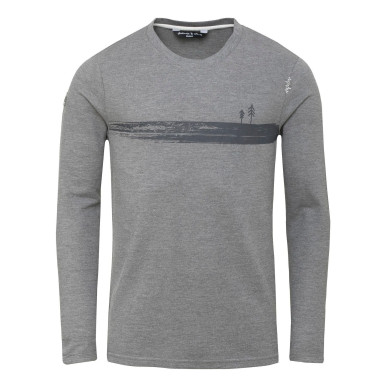 FLATANGER-DARK RED-M pánské triko s dlouhým rukávem tmavě červené