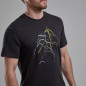ABSTRACT MOUNTAIN T-SHIRT-MIDNIGHT GREY-L pánské triko tmavě šedé