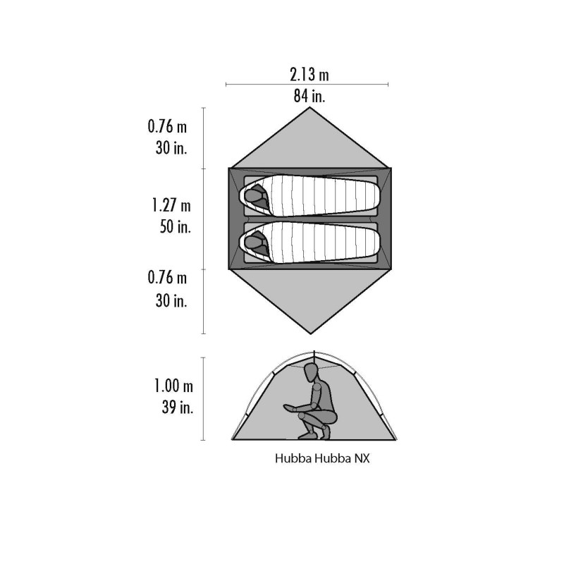 HUBBA HUBBA NX Green stan zeleno/červený pro 2 osoby