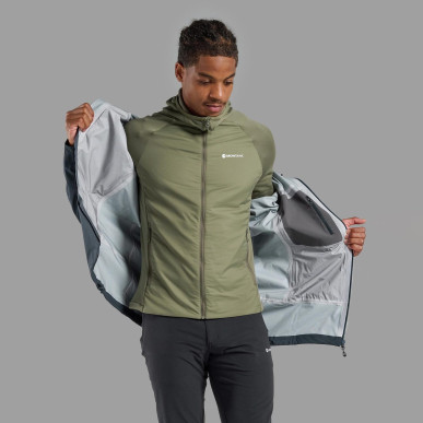 SIROCCO LITE HOODIE-CAPER-L pánská bunda olivová