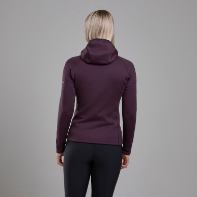 FEM FURY HOODIE-MULBERRY-UK8/XS dámská mikina hnědofialová