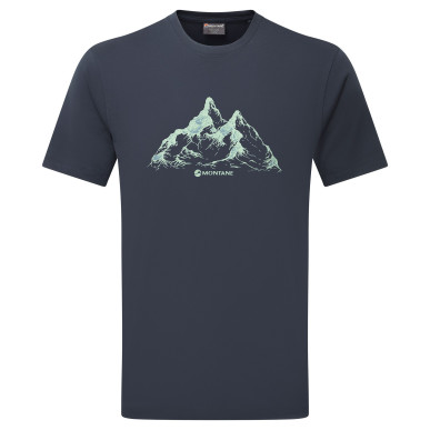 DUAL MOUNTAIN T-SHIRT-ECLIPSE BLUE-L pánské tričko modré