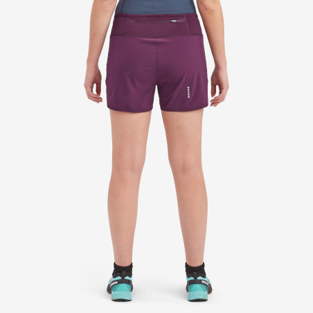 FEM SLIPSTREAM TWIN SKIN SHORTS-SASKATOON BERRY-UK16/XL dámské kraťasy vínové