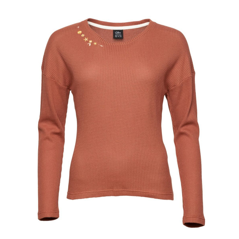 LIMBARA-BRICK-34 dámské tričko s dlouhým rukávem cihlové