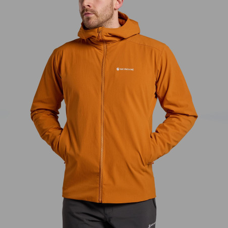 KHAMSIN HOODIE-AMBER-L pánská bunda oranžová
