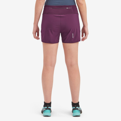 FEM SLIPSTREAM TWIN SKIN SHORTS-SASKATOON BERRY-UK14/L dámské kraťasy vínové