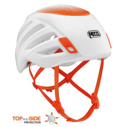 SIROCCO ML WHITE horol. přilba bílooranžová